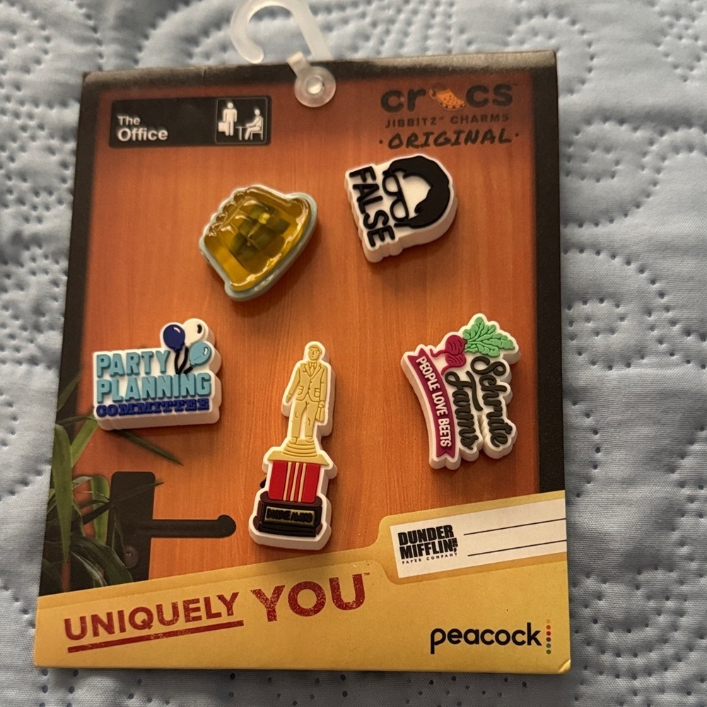 CROCS The Office Jibbitz Charms - Yellow, Red, Blue, Green, Black, White